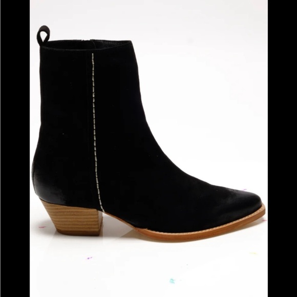 Free People Embroidered Bowers Suede Ankle Boots - Picture 1 of 7